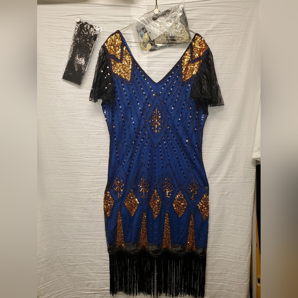 Women's Roaring 20's Flapper Dress 2xl